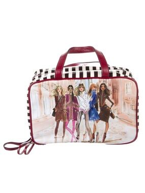 Henri Bendel "Brooklyn Girls" Hanging Travel Toiletry Case EUC
